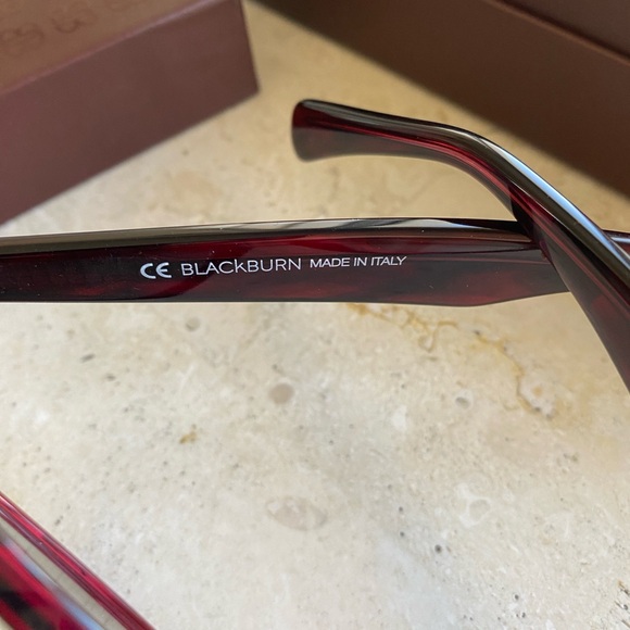 Retl90 New Blackburn round Italian red maroon sunglasses unisex - Picture 4 of 5